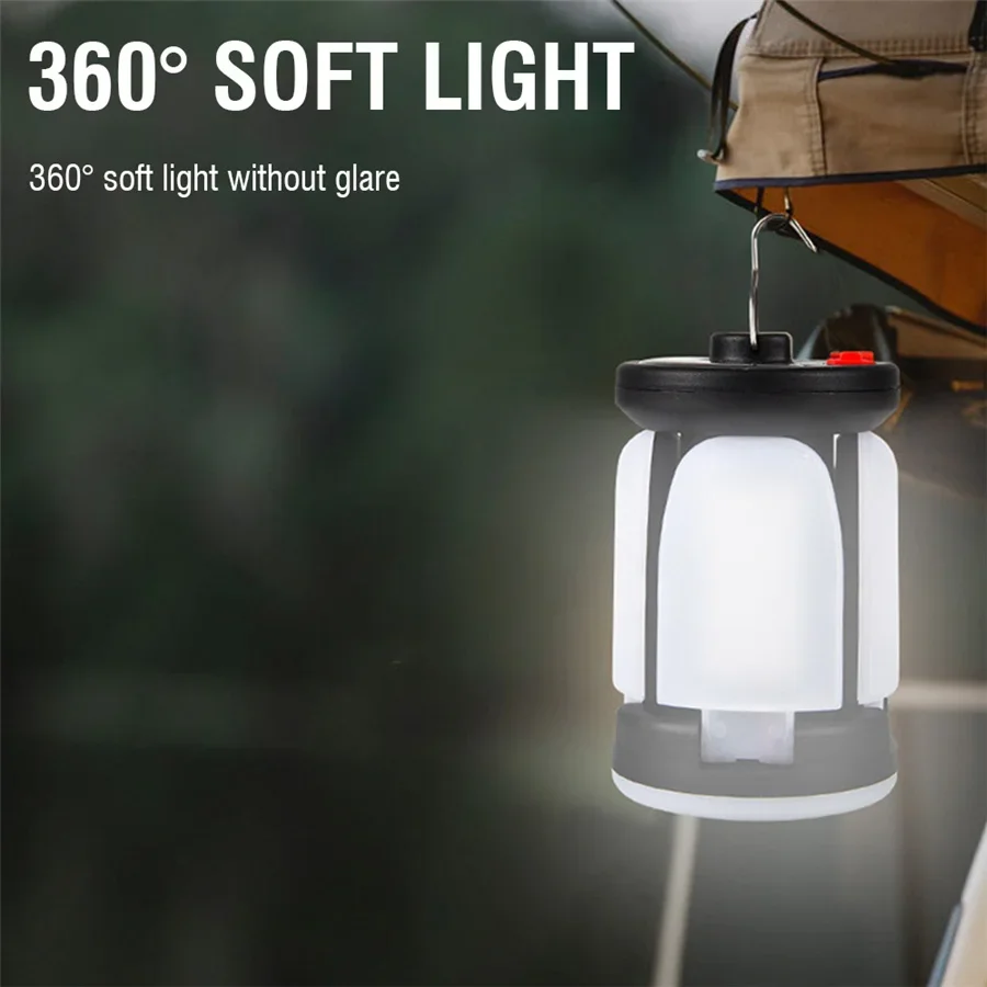 Imagem -04 - Outdoor Foldable Solar Led Camping Light Tent Lamp Usb Recarregável Portátil Luzes Noturnas de Emergência Pesca Caminhadas Novo 2024