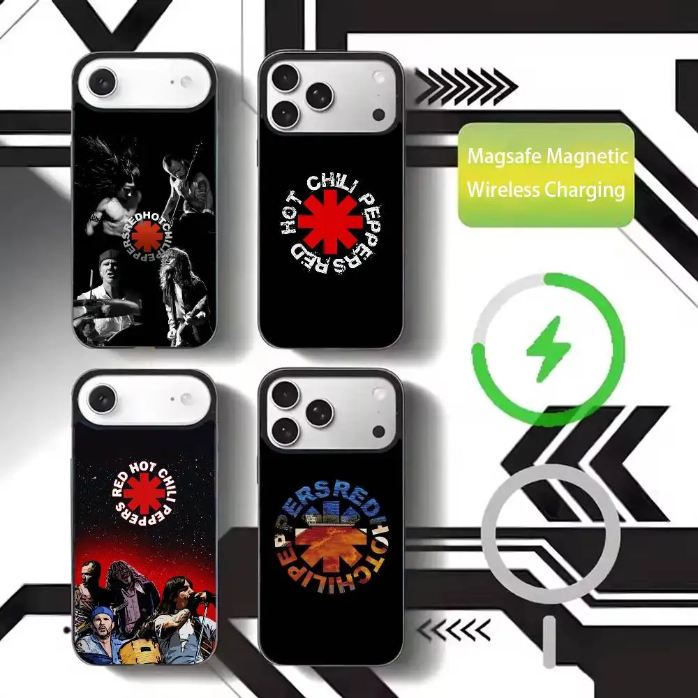 

Red Hot C-Chili Peppers Band Phone Case For iPhone17,16,15,14,13,12,11 Plus,Pro Max Magnetic For Magsafe Wireless Charging