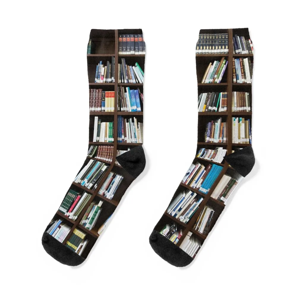 

Bookshelf Books Library Bookworm Reading Socks FASHION cotton Man Socks Women's