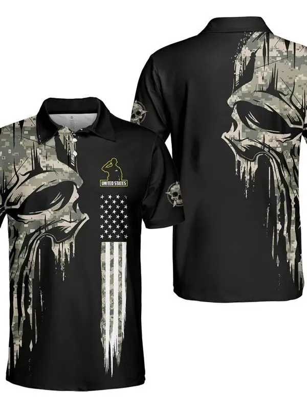 

Loose Men's Shirt Half Zipper Sporty Fashion Urban Style Short Sleeve Breathable Polyester Casual Shirt for Daily Wear