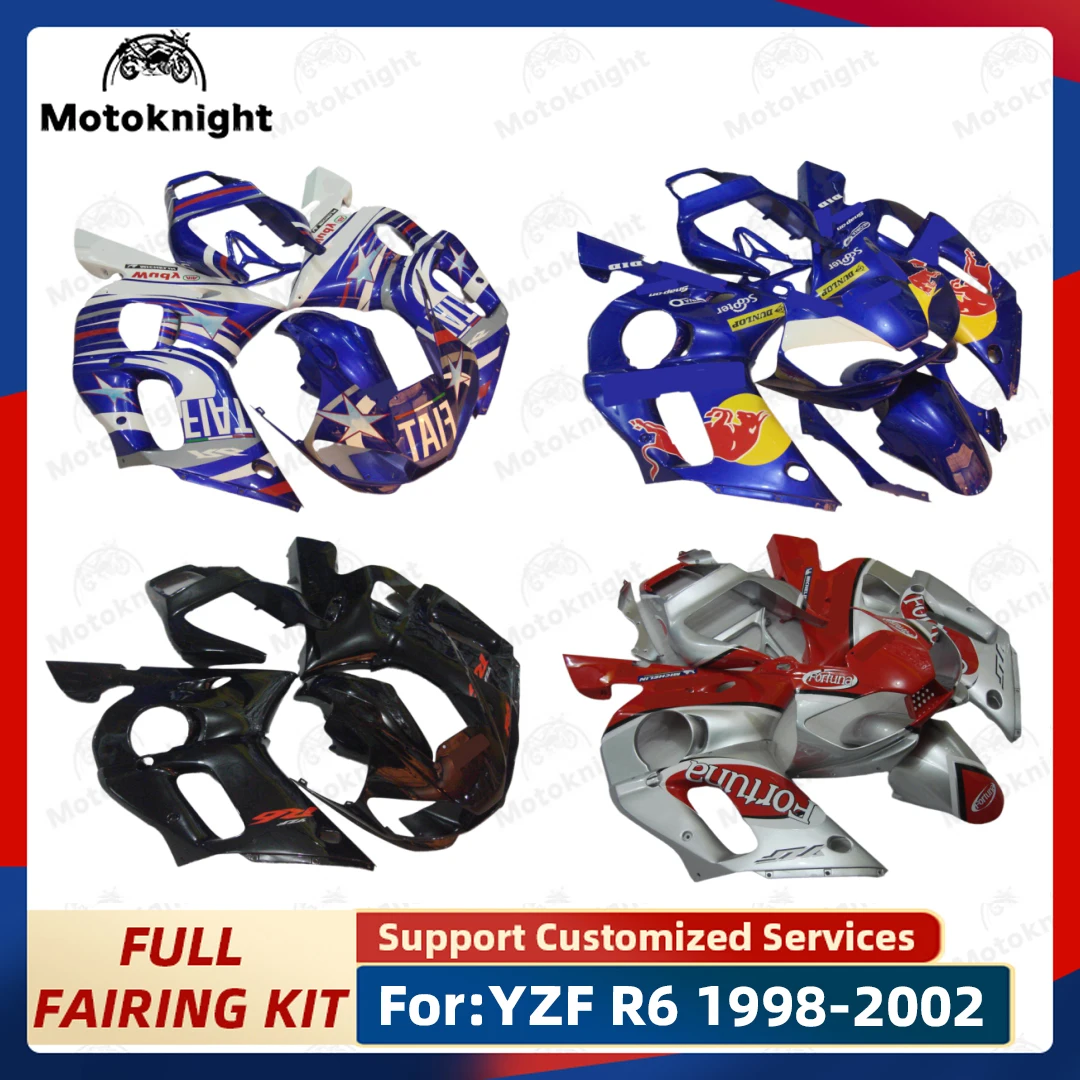 

motorcycle Fairing Kit Fit For Yamaha YZF-R6 R6 1998 - 2002 YZFR6 1999 2000 2001 Full Fairings Painted Bodywork New ABS Plastic