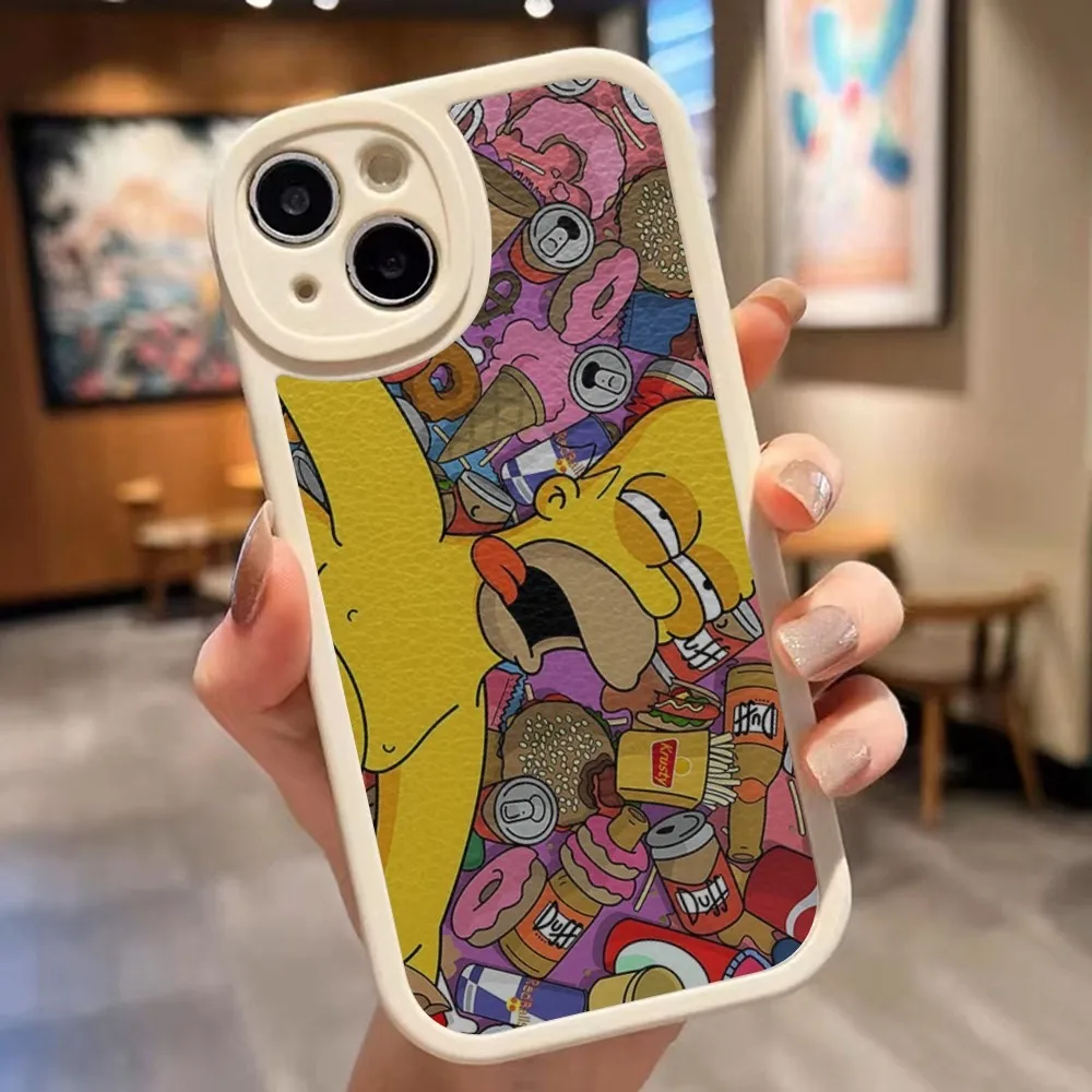 Phone water proof Case Disney  For iPhone Simpson 15 14 Family 11 12 13 Pro Max Mini Homer X XR XS 8 Cartoon Plus funda coque