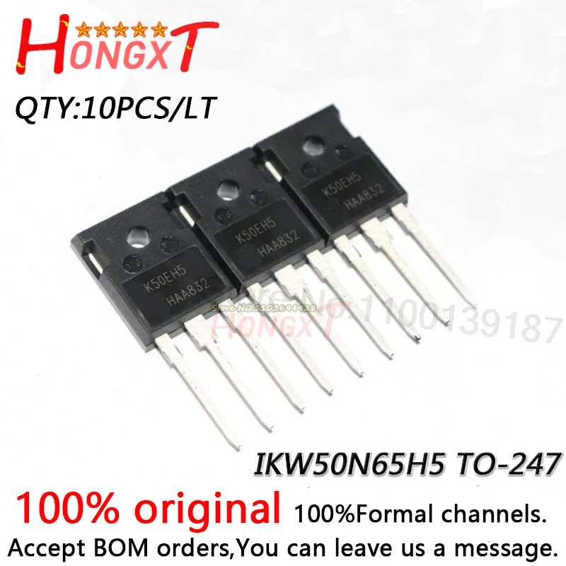 

10PCS 100% NEW IKW50N65H5 K50EH5 IKW50N65EH5 K50EH5 TO-247 IGBT power pipe 50A 600V