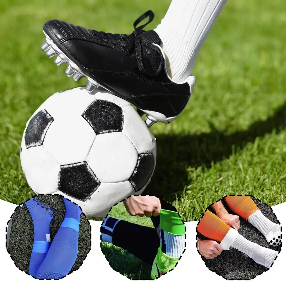 Silicone Caneleiras para Futebol, Correias de perna, Shin Pad Holder, Futebol, Corrida, Treinamento, Ciclismo, Esportes ao ar livre, 1 Par, F3Q7