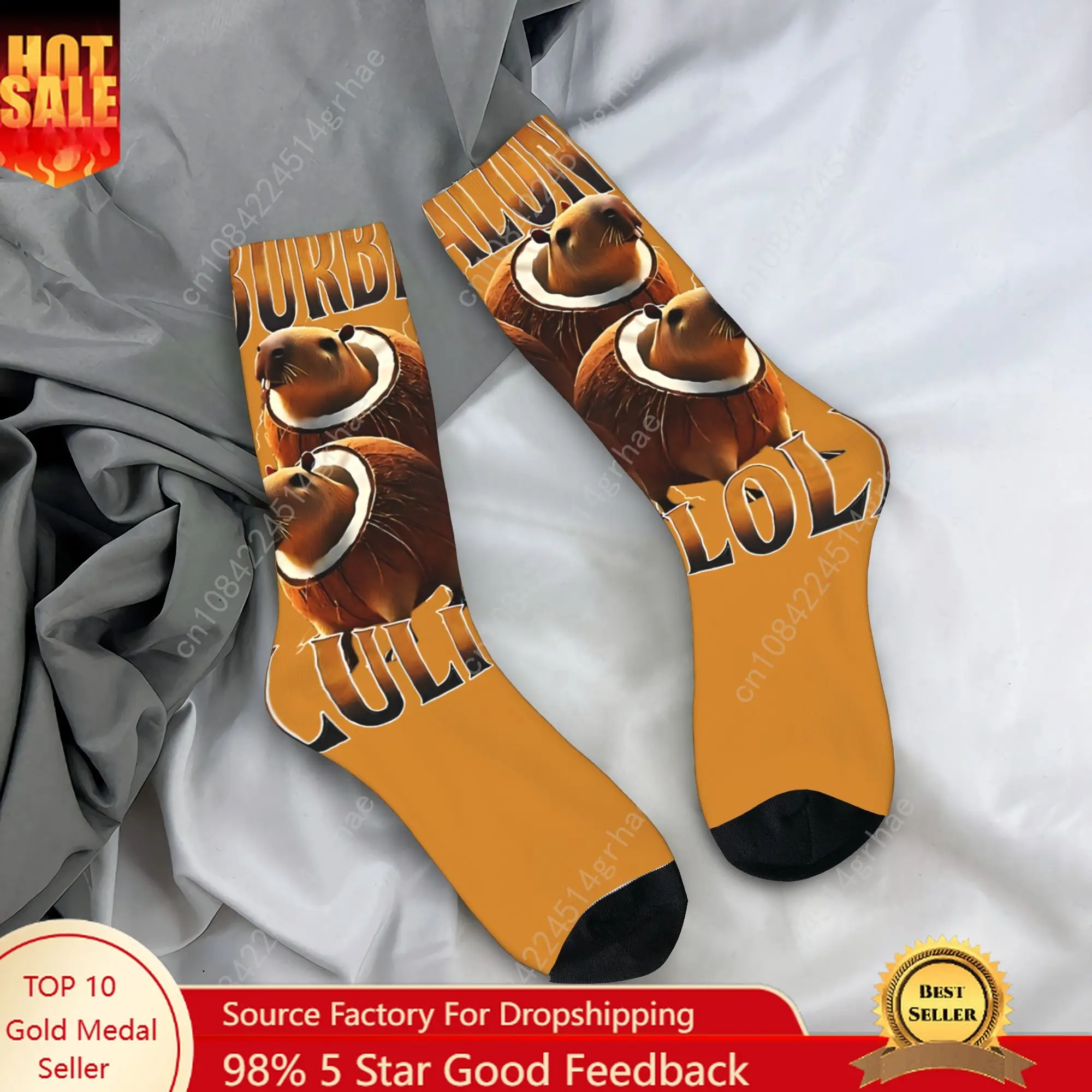 

Brainrot Meme Italian Brain Rot Stockings Funny Socks Women Men Soft Breathable Socks Autumn Climbing Printed Non Slip Socks