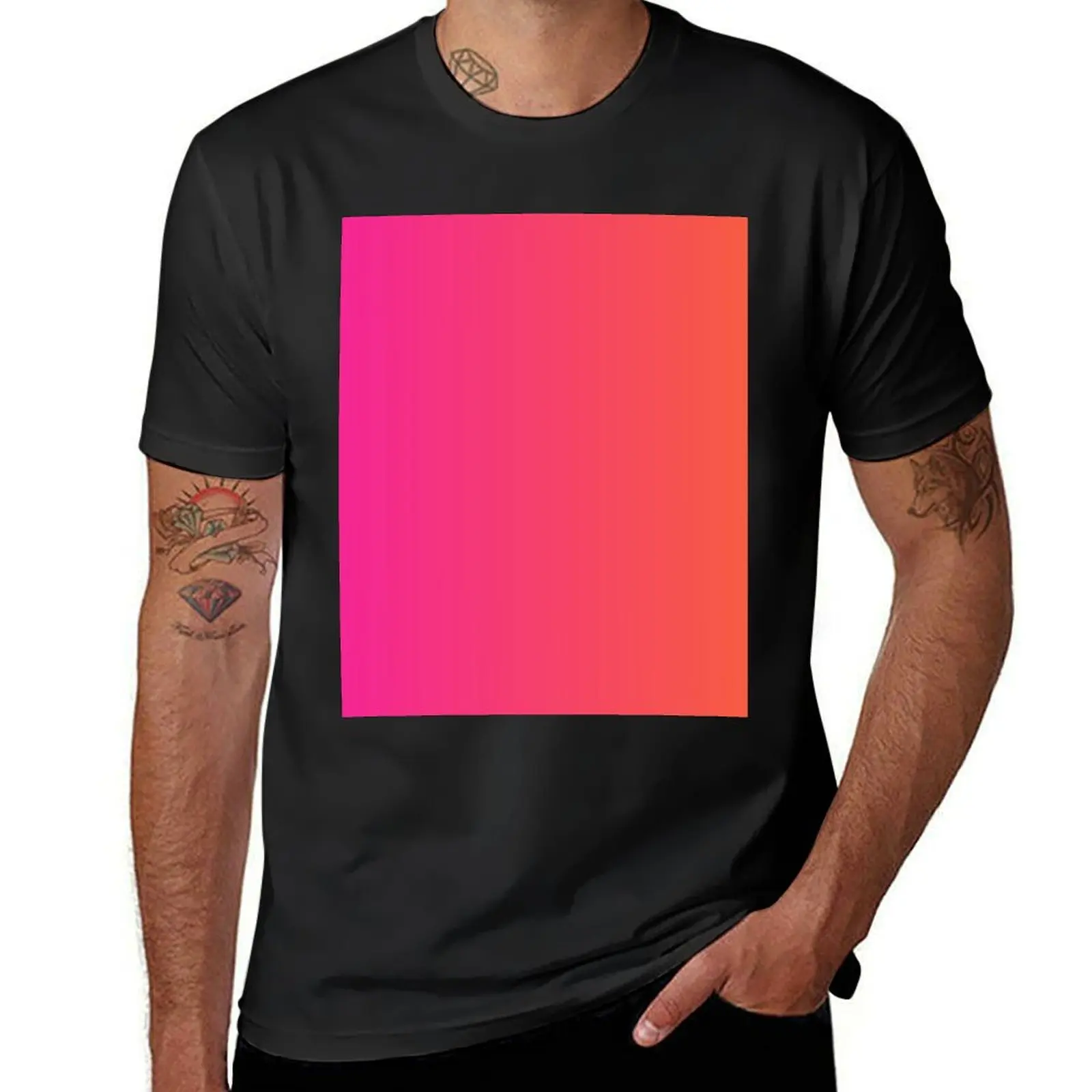 Pink and Orange Ombre T-Shirt Blouse anime aesthetic clothes graphics mens graphic t-shirts funny