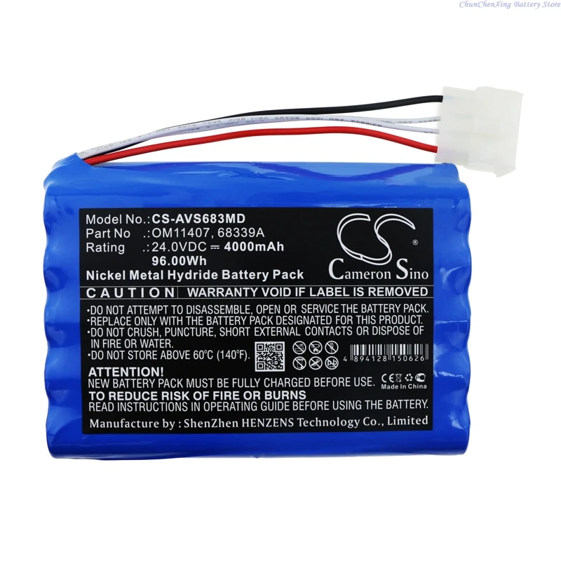 Cameron Sino 24.0V 4000mAh Medical Battery for Viasys Healthcare 6068, 68339A, 68339K, AVEA Ventilator, AVEA VENT 68339 +TOOL