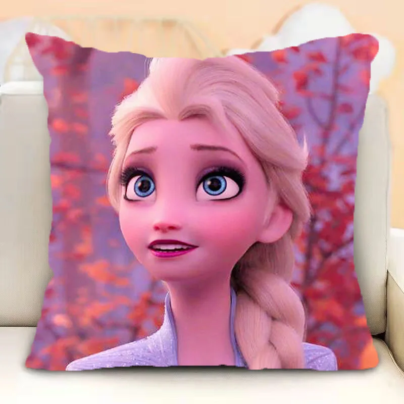 Disney  Elsa  Decorative Pillow Cases Cartoon Cushion Cover Children Girl Birthday Christmas Gift 40x40cm