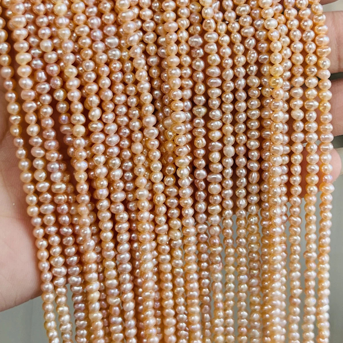 

4-5mm Pink Punch Beads Potato Shape Natural Freshwater Pearl for Jewelry Making Supplies DIY Women Necklace Bracelet Accessories