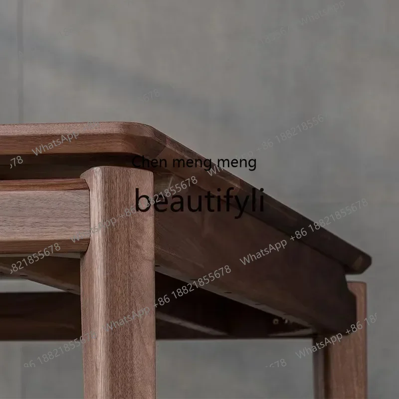 

32North American black walnut living room large long table cherry wood desk dining table