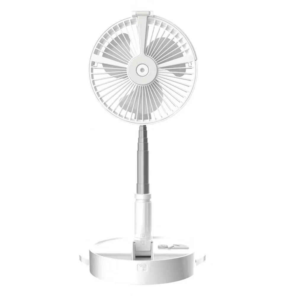 Portable Fan - Humidifying spray fan, Wireless Battery Operated、Remote Control & LED Lighting、Folding Telescopic Camping Fan