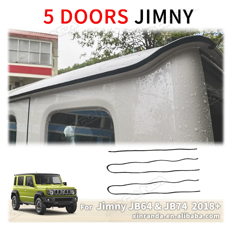 5 Door Jimny Exterior Accessories Roof Channel Decor Strip Rubber For Suzuki Jimny JB64 JB74 5-door 2023 2024 not for 3 door