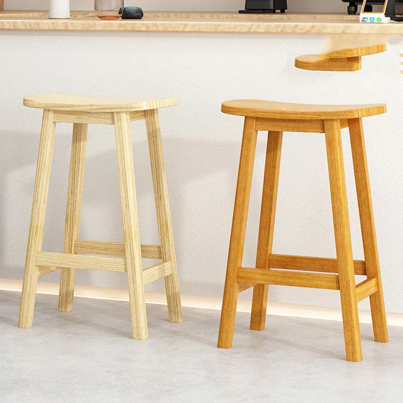 Gaming Designer Kitchen Bar Stools High Luxury Solid Wood Living Room Bar Stool Vanity Patio Tabourets De Bar Home Furniture