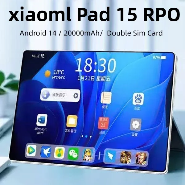 2024 Global Version Tablets Xiaoml Pad 15 Pro 11 inch HD Original Tablet 5G Wifi Android PC MI Tablets Google Play Tablets PC