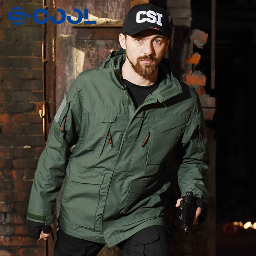 Tactical Tactical Jacket Trench Winter Autumn Jacket Men Multi-Pockets Wear-resistant Causal Coat Outdoor Combat Clothing