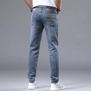 Slim Lightweight High-End Herren-Licht-Licht-Denims, klein, gerade, elastisch, vielseitig, einfacher Modetrend, Senior Grey Hosen, neu, 2024 10 Hauptverkauf Calca Jeans 90 männlich - №6