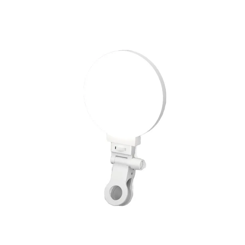 ضوء سيلفي صغير للهاتف بقدرة 800 مللي أمبير في الساعة قابل لإعادة الشحن، مصباح جيب محمول، مشبك سطوع قابل للتعديل على أضواء LED لأجهزة الكمبيوتر