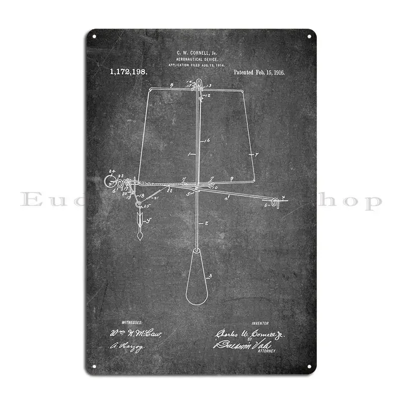 Aeronautical Devise Patent Metal Sign Funny Poster Garage Club Design Tin Sign Poster