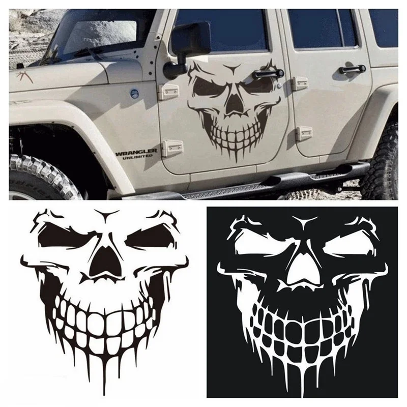 Car Engine Hood Side Door Skull Decoration Sticker Fun Vinyl Sticker Car Styling Decoration Accessories Car Exterior Decoration