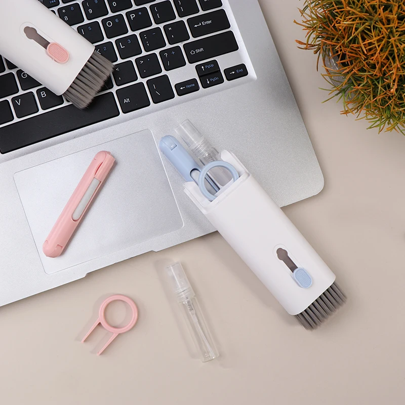 7-em 1 Kits de Limpeza de Teclado, Fone de ouvido Cleaner Pen, Laptop Screen Cleaning, Keycap Puller, Camera Phone Cleaner Tools