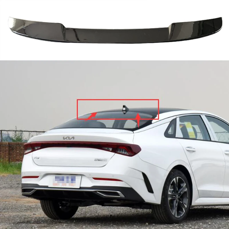 For Kia Optima K5 GT 2020 2021 K5 DL3 Spoiler ABS Plastic Gloosy Black Rear Roof Spoiler Lip Car Tail Wing Decoration Accessorie