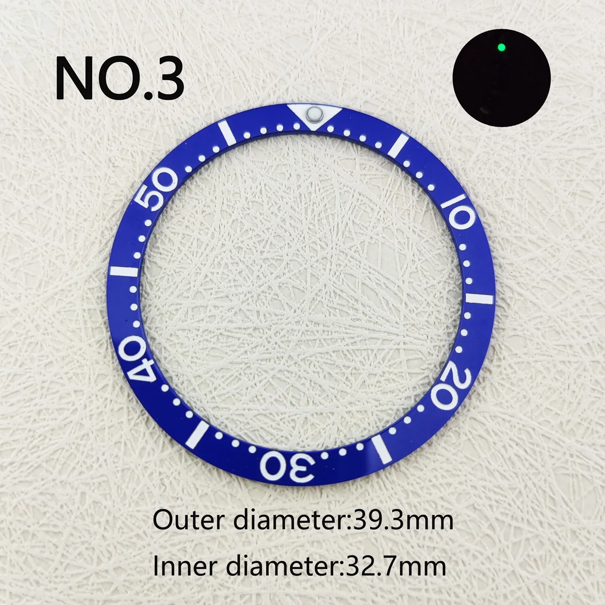 Bezel Keramik Datar Menyisipkan 39.3Mm * 32.7Mm Pengganti Jam Tangan Memasukkan Cincin Bercahaya Aksesori Jam Tangan Selebriti Semua