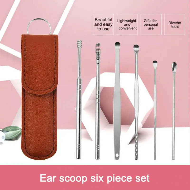 Ear Cleaner Wax Removal Tool Earpick Sticks Earwax Remover Curette Ear Pick Cleaning Ear Cleanser Spoon Health Care Earpick