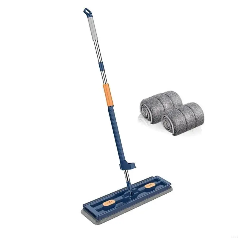L43A New Large Flat Mop With Absorbent Cloth Pad Cleaning Tool