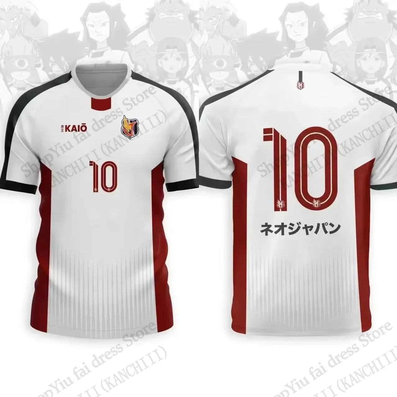 Anime Jersey Inazuma Eleven Kaio Fußball 3D-Druck T-Shirt Herren Damen Mode Kurzarm Sport T-Shirt Kinder Oberteile Tee Mark Evens – Detail 12
