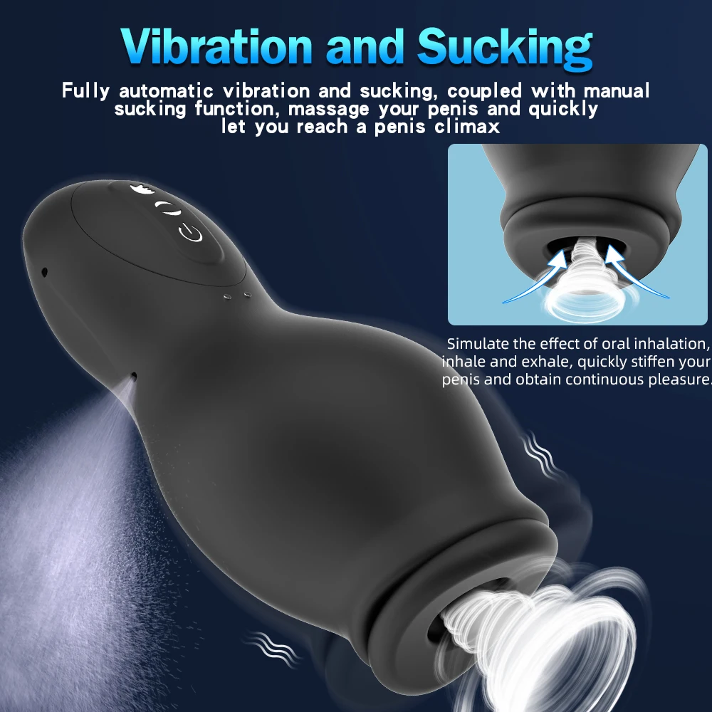 7 speed Real Air Sucking Male Masturbator Deep Throat Vibration Automatic Suction Adult Oral Sex Toys for Men Vacuum Blowjob Cup