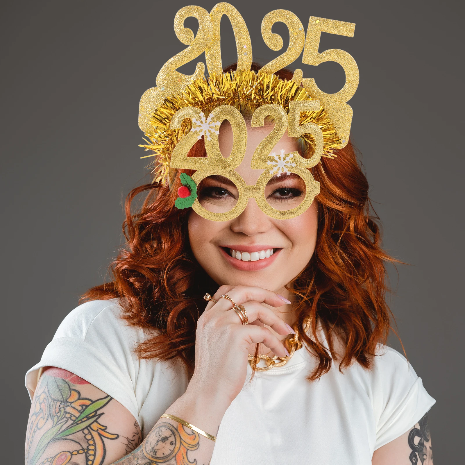 

1 set NewYearHeadb GlitterAdultBopper TinselPartySupplies Fabric2025 PhotoBoothProps HairB WomenGlitterHeadb s NewYearEve
