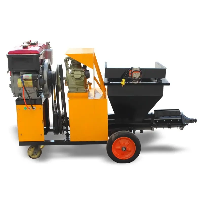 220v Motor Automatic Sand Mortar Spraying Pump Machine/wall Cement Plaster Machine for Construction