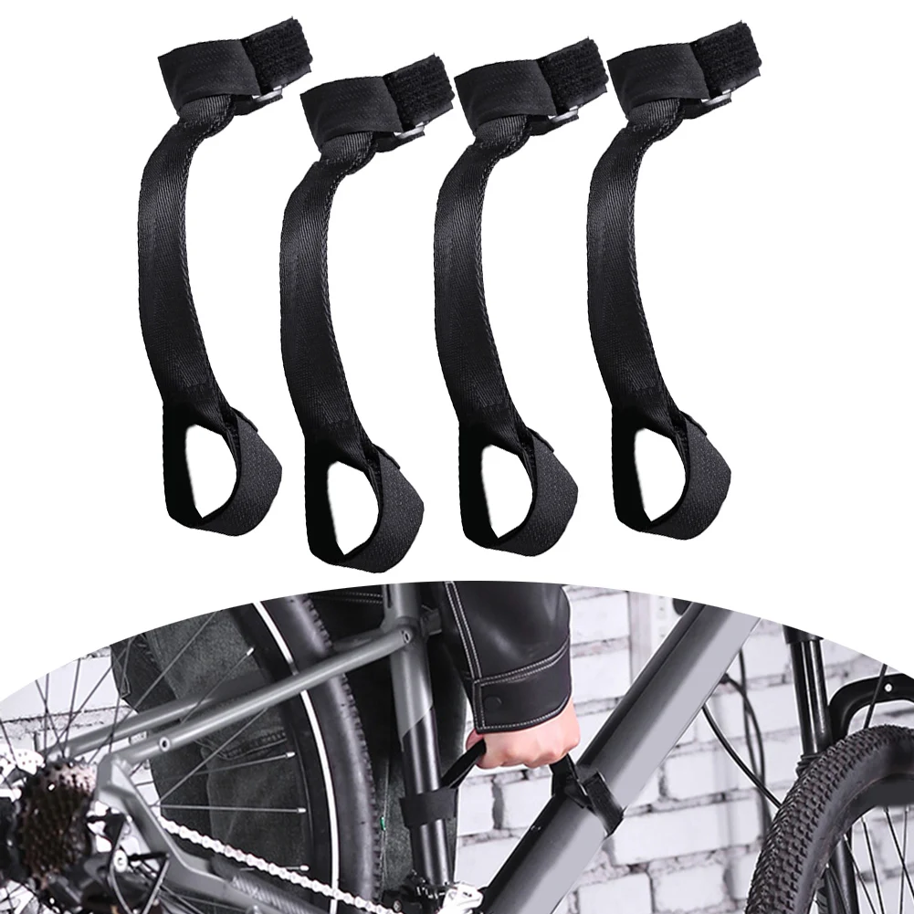 4PCS Bicycle Hand Carry Strap Nylon Climbing Stairs Effortless Fastener Ratchet Belt For Mountain Road Bikes Cycling Accessories