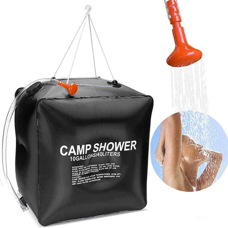 40L Water Bags for Camping Fishing Hiking Water Storage Bag Bathing Shower Portable Large Container Bucket Outdoor Emergency Can