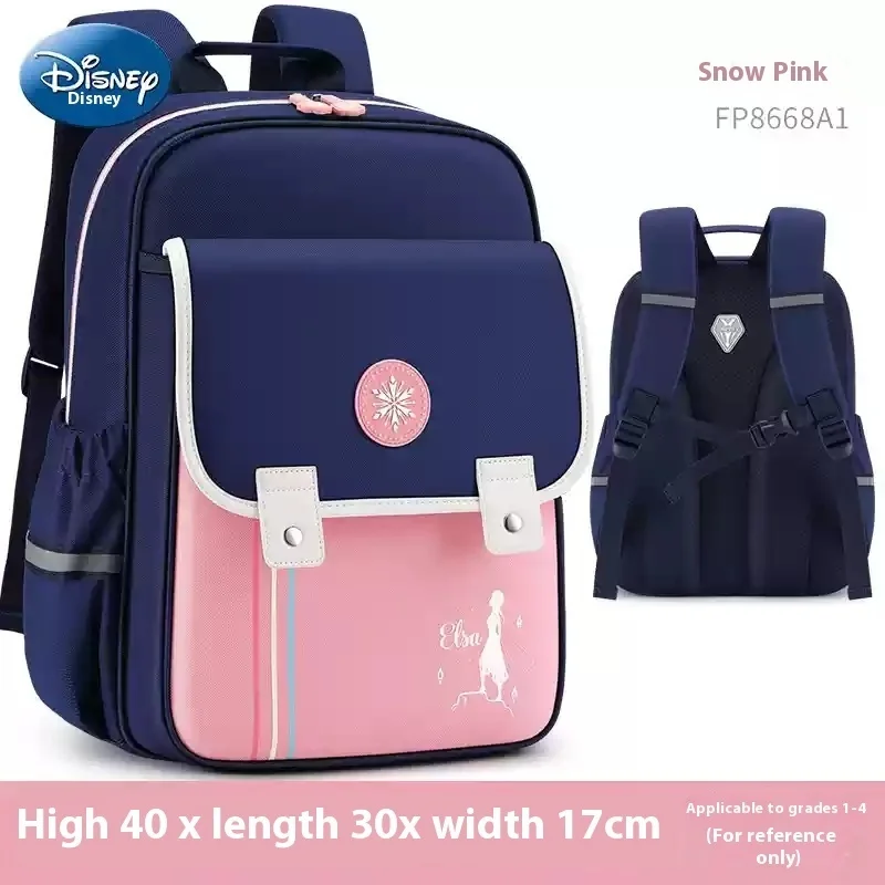 

Disney2025elsa Schoolbag For Primary School Girls Onetwo And Three Grade Ridge Protection Load Reduction Large Capacity Backpack