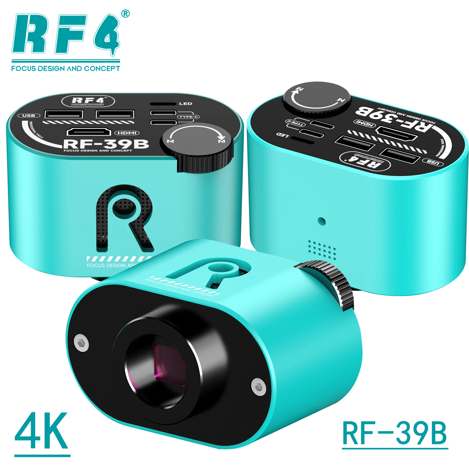 RF4 4K Ultra-High Definition Microscope Camera with Zoom Knob RF-39B - Captures And Displays Every Detail of Repair