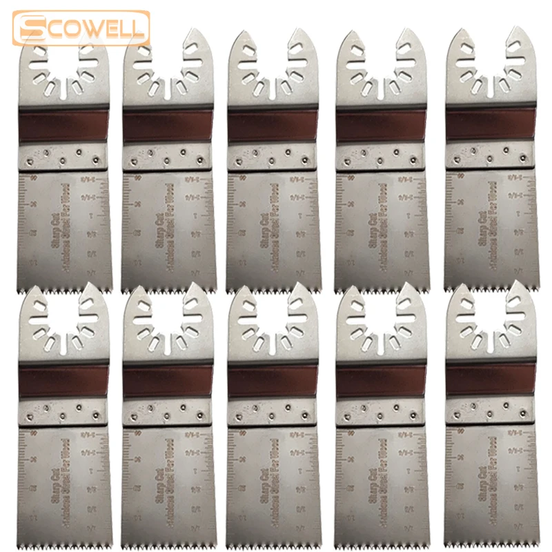 10 Pack Stainless Steel Oscillating Multi Tool Saw Blades Accessories Multimaster Power Tools Saw Blades Wood Plastic Cutting