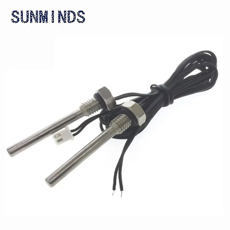 1pcs NTC Thermistor Temperature Sensor M8*1.25*40MM Screw Thread Probe Longer Resistance 10k 50K 100K B Value 3950/3435 L=1M