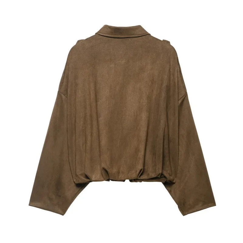 Imitation leather women's Jacket  one-piece spring / autumn coat classics Fashionable, casual, versatile, simple jacket