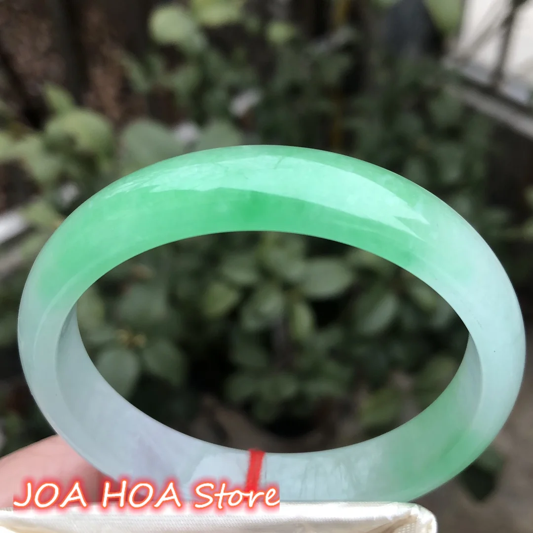 

Boutique Fashion Jadeite Natural Myanmar Floating Green Flower Jade Exquisite Bracelet Quality Handring FINE Jewelry