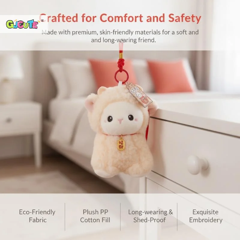 1Pcs Cute And Charming Money-attracting Little Lamb Keychain Plush Toy Doll Small Sheep Bag Accessory