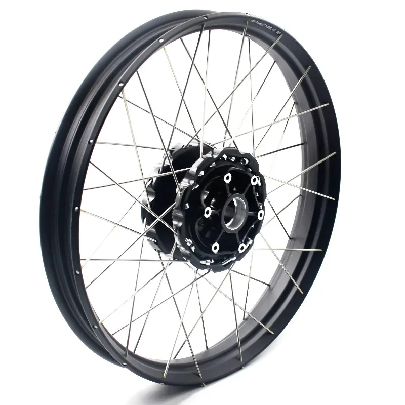 

【2025】VMX 2.15*21" / 4.25*17" Motorcycle Spoked Tubeless Wheels Rims Set For BMW F800GS 2008-2021 Black Hub Black Rim