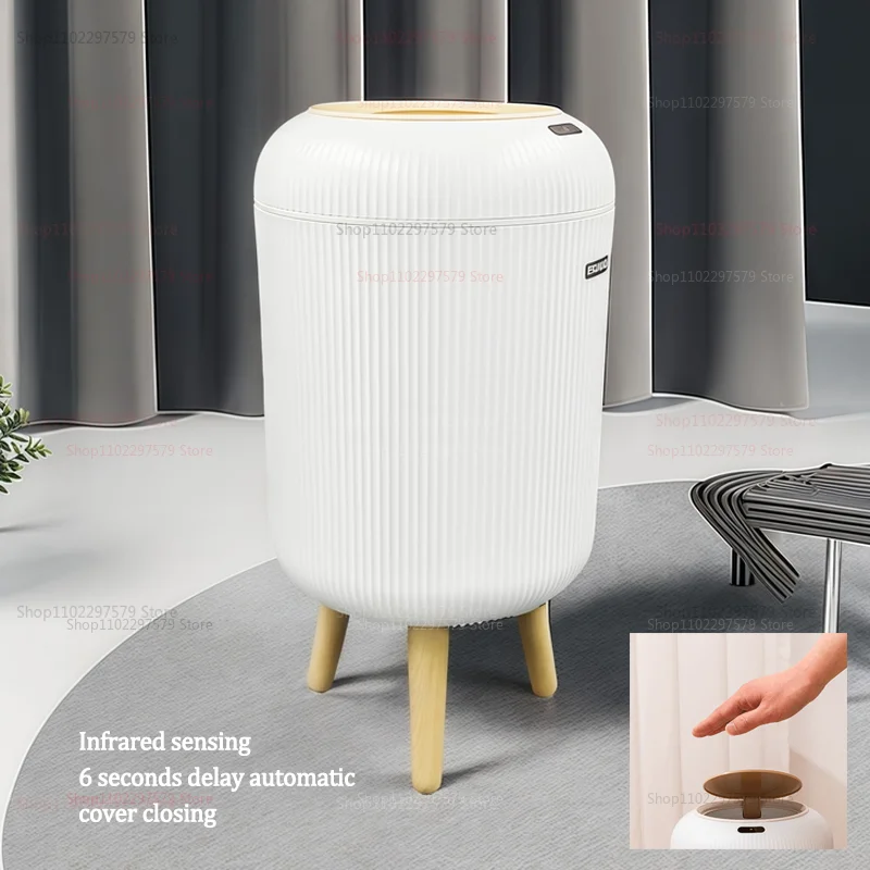 التلقائي سلة المهملات الذكية الصغيرة البلاستيك سلة المهملات الكهربائية مقاوم للماء المطبخ الحمام إعادة تدوير بن المدمجة الاستشعار سلة النفايات