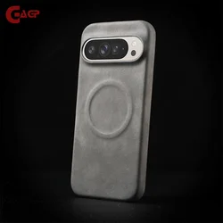 Luxury Skin Feel Sheepskin for Magsafe Phone Case for Google Pixel 9 8 Pro 9 Pixel 9 Pro XL 8A Wireless Charging Leather Case