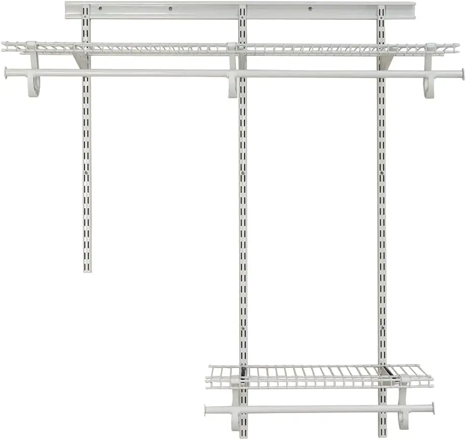 2087 ShelfTrack 2ft. to 4ft. Adjustable Closet Organizer Kit, White