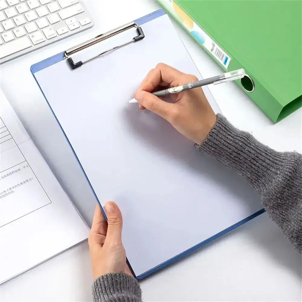 1 قطعة جديد A4/A5/A6 الكتابة الحافظة البلاستيك الأزرق لوحة الكتابة مجلس القائمة فاتورة مجلد جمع كتاب اللوازم المدرسية