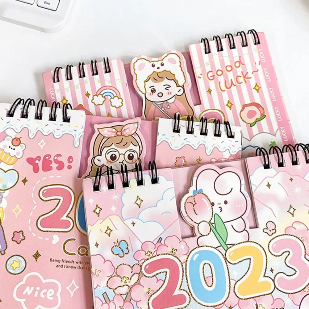 Desk Calendar Planner  Durable Hot Stamping Triangular Base  2022-2023 Student Calendar Planner Office Supplies