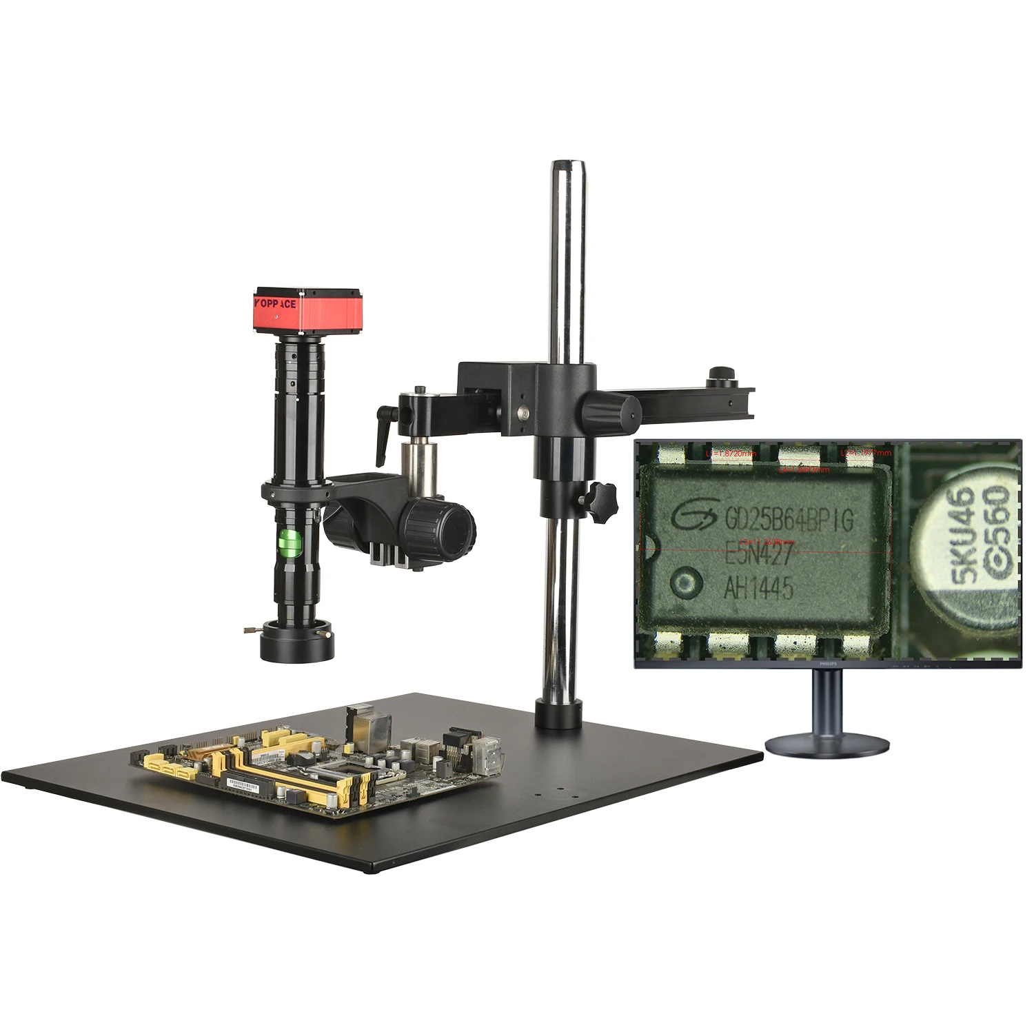 KOPPACE 54X-348X HD Measurement Electron Microscope 4K Camera can be Connected to a Computer for Measurement and Photography
