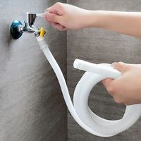 1Pcs Faucet Accessories Drain Hose Pipe Waste Water Outlet Expel Flexible Hose Tube Stretchable 0.5/1/2/3m White PP Plumbing