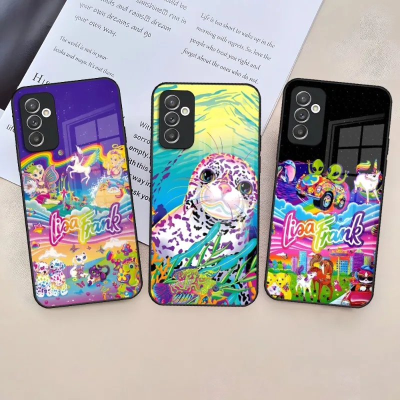 Lisa Frank Tiger Horse Dog Cat Phone Case For Samsung Galaxy S30 S23 S21 S22 S20 S10E S9 Note 20 10 Pro Ultra Plus Glass Cover